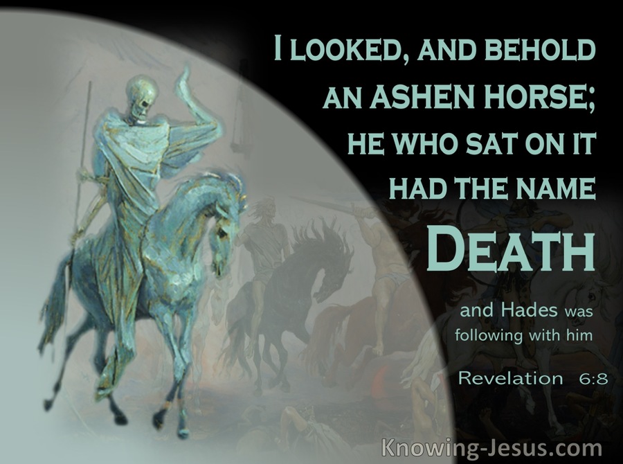 Revelation 6:8 Behold An Ashen Horse (black)
